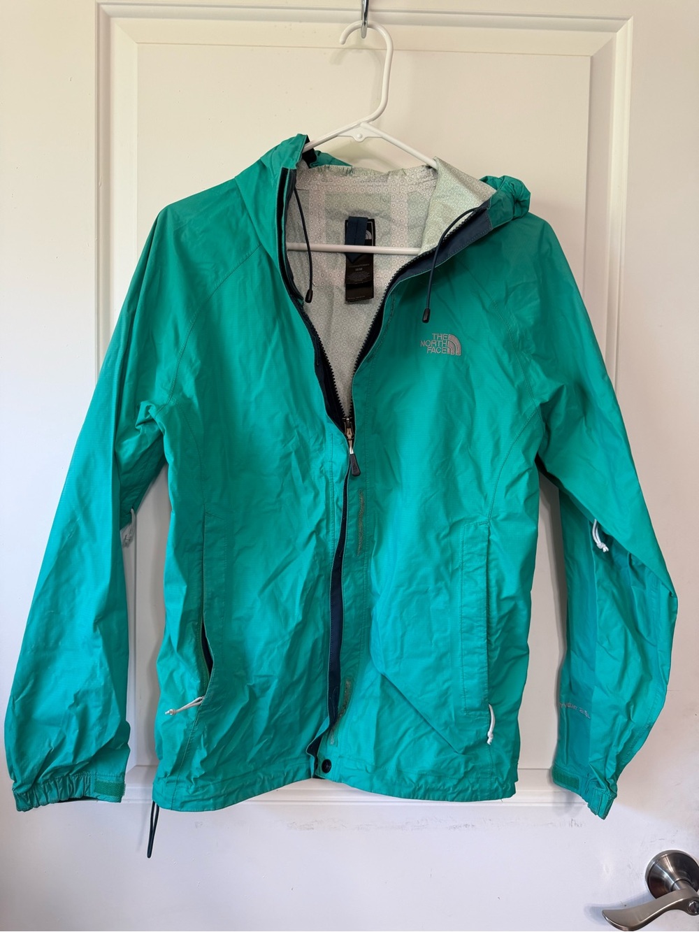 The North Face Teal Hooded Shell Jacket